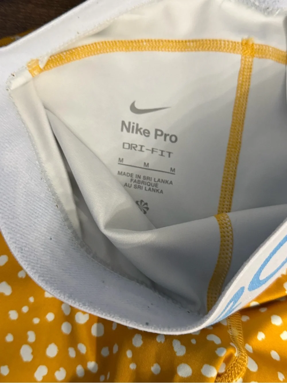 Nike Kids' Yellow White Spot Performance Leggings